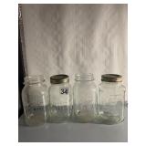 GLASS CANNING JARS, BALL AND ATLAS MASON, METAL