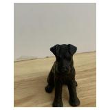 CAST IRON TERRIER FIGURINE, BLACK FINISH,