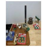 HOLIDAY DECOR ASSORTMENT, SANTA FIGURINE, NATIVE