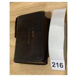 LEATHER BOUND HYMNAL, EMBOSSED COVER, DANIEL M.