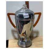 MCM CHROME PERCOLATOR, BAKELITE HANDLES, GLASS
