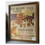 NUCOA OLEOMARGARINE ADVERTISING PRINT, FRAMED,