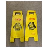 RUBBERMAID CAUTION WET FLOOR SIGNS, YELLOW