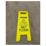 RUBBERMAID CAUTION WET FLOOR SIGN, YELLOW