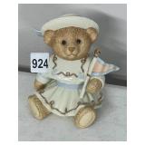 LENOX SAILOR GIRL TEDDY BEAR FIGURINE, PORCELAIN,