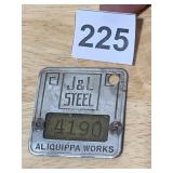 J&L STEEL ALIQUIPPA WORKS METAL IDENTIFICATION