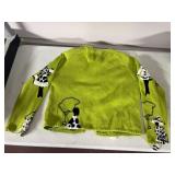 MICHAEL SIMON CARDIGAN, LIME GREEN, RAMIE/COTTON