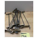 CHROME PLATED METAL PEG BOARD HOOKS, RETAIL