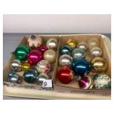 ASSORTED GLASS CHRISTMAS ORNAMENTS, VARIOUS