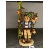 HUMMEL FIGURINE, BOY IN APPLE TREE, HAND-PAINTED