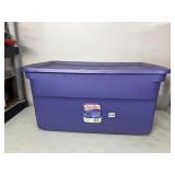STERILITE PLASTIC STORAGE BIN, PURPLE, 122 QT