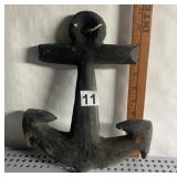 CAST METAL ANCHOR WALL DECOR, BLACK FINISH,