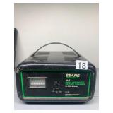 SEARS FULLY AUTOMATIC BATTERY CHARGER, 10/2 AMP,
