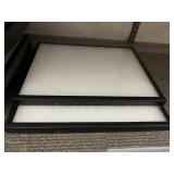 SQUARE LIGHT FIXTURE DIFFUSER, BLACK FRAME,