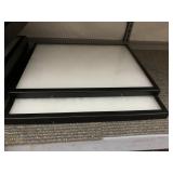 SQUARE LIGHT FIXTURE DIFFUSER, BLACK FRAME,