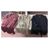 FADED GLORY AND ATTENTION CARDIGANS, CABLE KNIT,