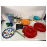 TUPPERWARE SQUARE TRAY, RUBBERMAID MUG, CRAYON