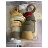 ASSORTED PACKAGING TAPES, VARIOUS WIDTHS, COLORS,