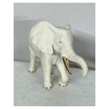 LENOX ELEPHANT FIGURINE, IVORY CHINA, GOLD TUSKS