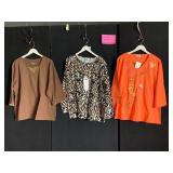 DENIM & CO LEOPARD TRIM TOP, DG2 BY DIANE GILMAN