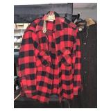 SEARS PILGRIM FLANNEL SHIRT, RED AND BLACK