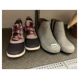 SOREL WATERPROOF BOOTS, LACE-UP ANKLE BOOTS, GREY