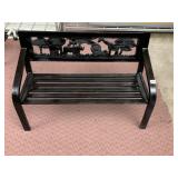 METAL KIDS BENCH, BLACK FINISH, SAFARI ANIMAL