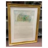 ABSTRACT WATERCOLOR PAINTING, ORGANIC CELLULAR