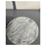 MARBLE LAZY SUSAN, CIRCULAR, GREY AND WHITE