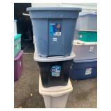 CORNERSTONE AND RECYCLED PLASTIC STORAGE BINS,