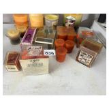 ASSORTED SCENTED CANDLES, VILLAGE CANDLE, TINDRA,