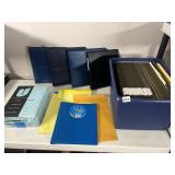 OFFICE SUPPLIES, INCLUDES BLUE AND BLACK BINDERS,