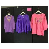 QUAKER FACTORY PURPLE BEADED TOP, QUAKER FACTORY