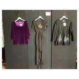 QUACKER FACTORY PURPLE VELVET TOP, IMAN BLACK