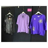 AMERICAN GLAMOUR BADGLEY MISCHKA SEQUIN TOP,