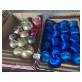 ASSORTED GLASS CHRISTMAS ORNAMENTS, INCLUDES