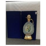 JIM BEAM 175 MONTHS BOURBON DECANTER, GOLD-TONE