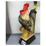 CERAMIC ROOSTER FIGURINE, HAND-PAINTED, RAISED ON
