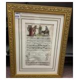 IN PRAISE OF BACCHUS, FRAMED MUSICAL PRINT,