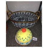 MAITLAND-SMITH STYLE PORCELAIN BASKET,