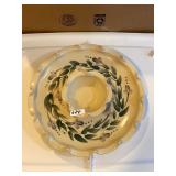HAND-PAINTED CERAMIC SERVING PLATTER W/ ATTACHED