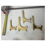 BRASS-TONE METAL HINGED DISPLAY STANDS, FOLDING