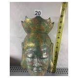 WALL-MOUNTED BUDDHA HEAD MASK, MULTICOLOR