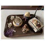 MERLE NORMAN FACE POWDER, BOYDS BEARS FIGURINE,