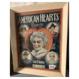 CHAS. K. HARRIS AMERICAN HEARTS MARCH SHEET MUSIC