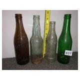 ASSORTED BREWERY BOTTLES, AMBER, CLEAR, AND GREEN