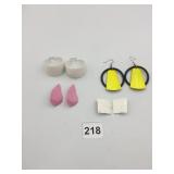 ASSORTED COSTUME EARRINGS, INCLUDES GEOMETRIC
