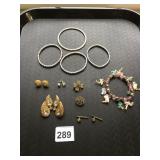 ASSORTED COSTUME JEWELRY, INCLUDES FLAMINGO CHARM