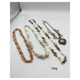 ASSORTED NECKLACES, INCLUDES BEADED STRANDS,