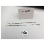 STERLING SILVER BRACELETS, INCLUDES LINK CHAIN